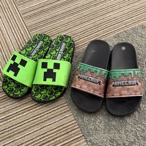 Kids Slide Sandals - Minecraft 13C-1Y
